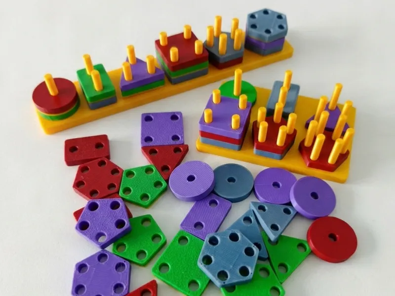 Montessori Shape Stackers – Two Versions