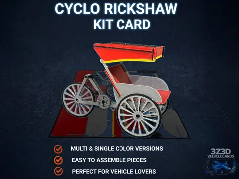 Soporte: Cyclo Rickshaw Kit Card - Multi/Single Color — referencia de MakerWorld