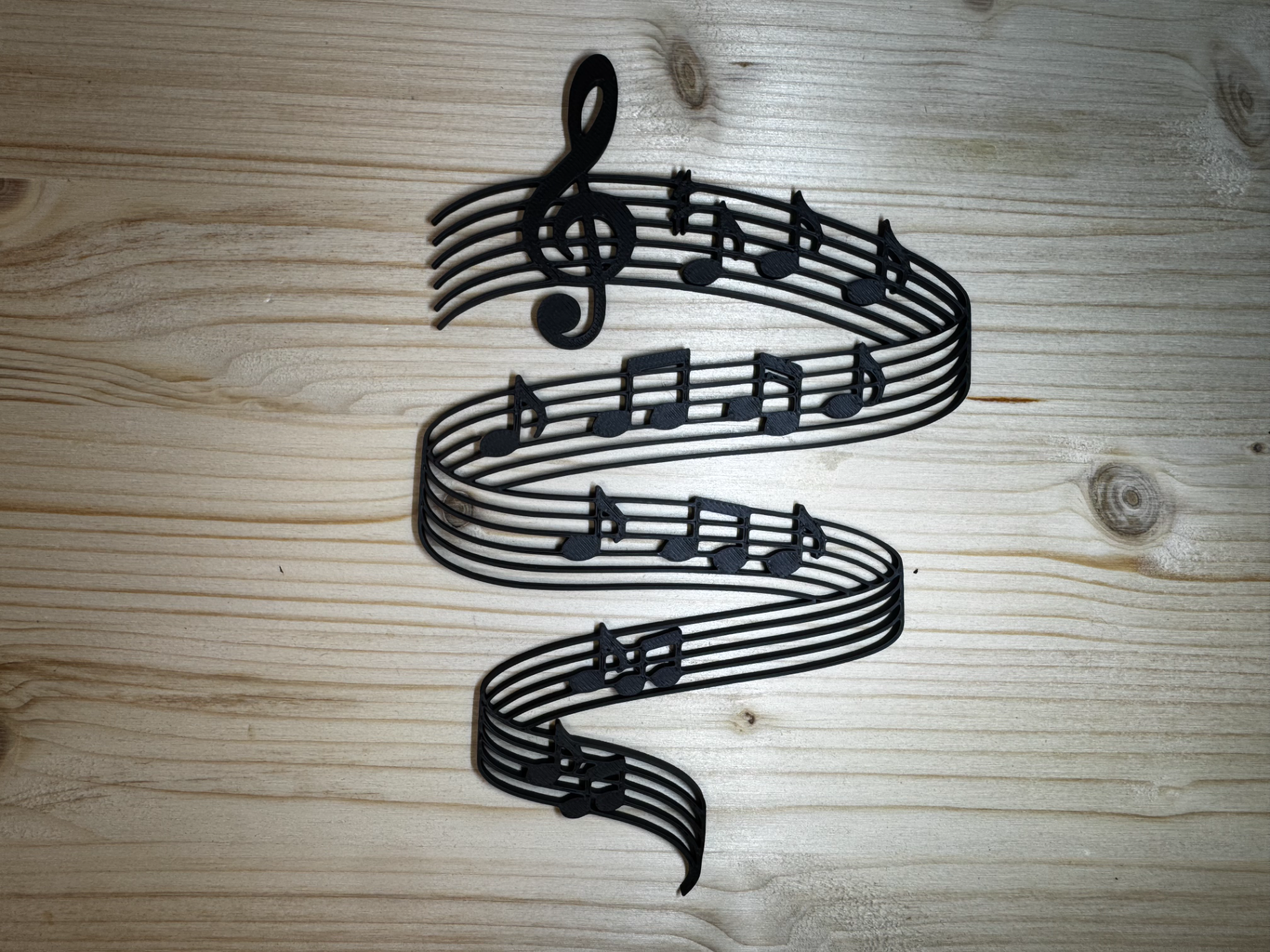 Flying Musical Staff – Minimalist Music Wall Art