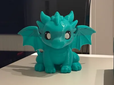 Tiny Teal Dragon – Cute Fantasy Desk Companion