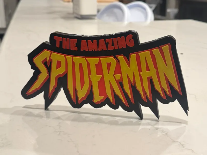 Spider-man logo display wall art / desk stand