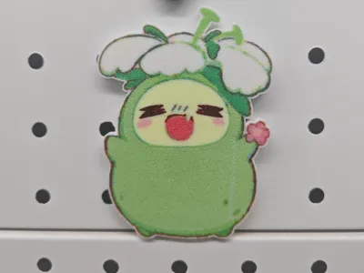 Mole World Variant Chrysanthemum Pear Refrigerator Magnet