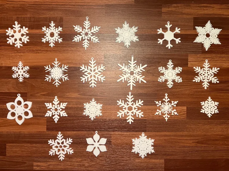 Set of 23 Snowflake Christmas Ornaments