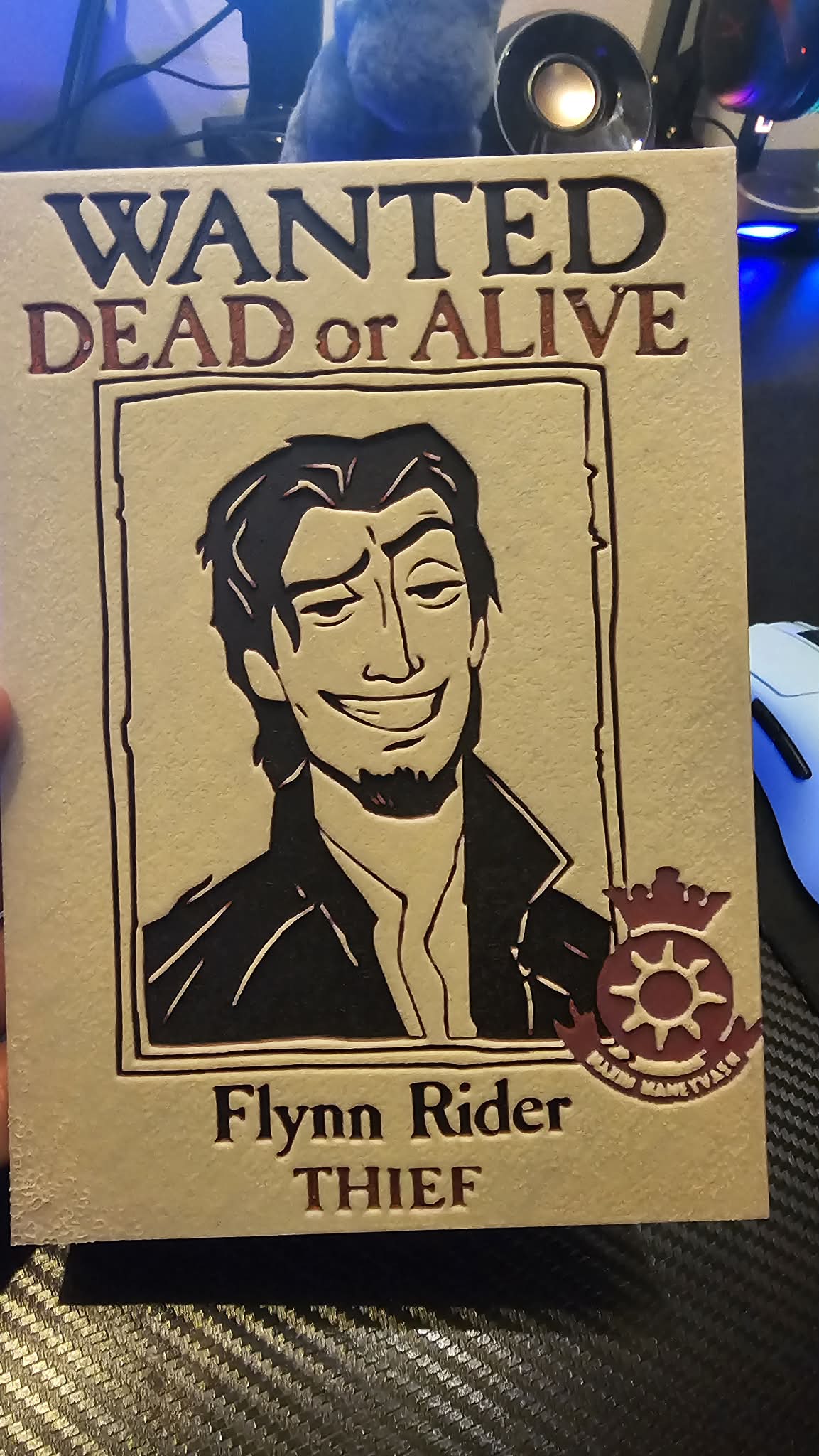 Flynn Rider Wanted Poster Hueforge - Free 3D Print Model - MakerWorld