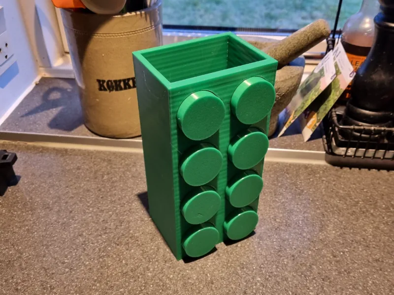 Brick Vase or Pencil / Troothbrush holder