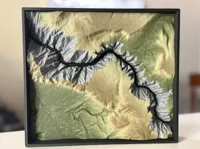 Topography Map: Painted Canyon Walls