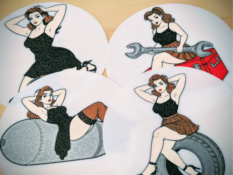 Pinup Model Coasters