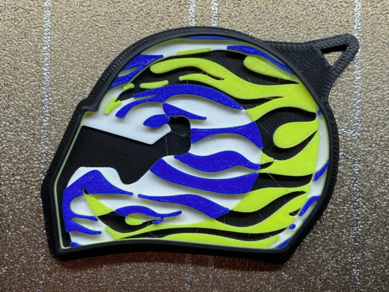 Valentino Rossi VR46 GT3 Helmet Keychain 2025