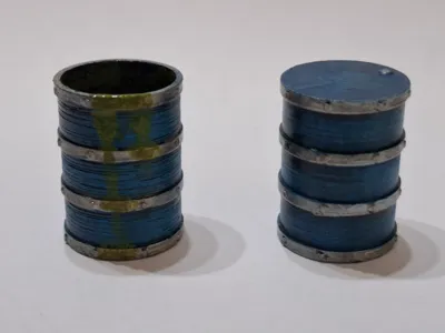 Oil barrels (open and closed)