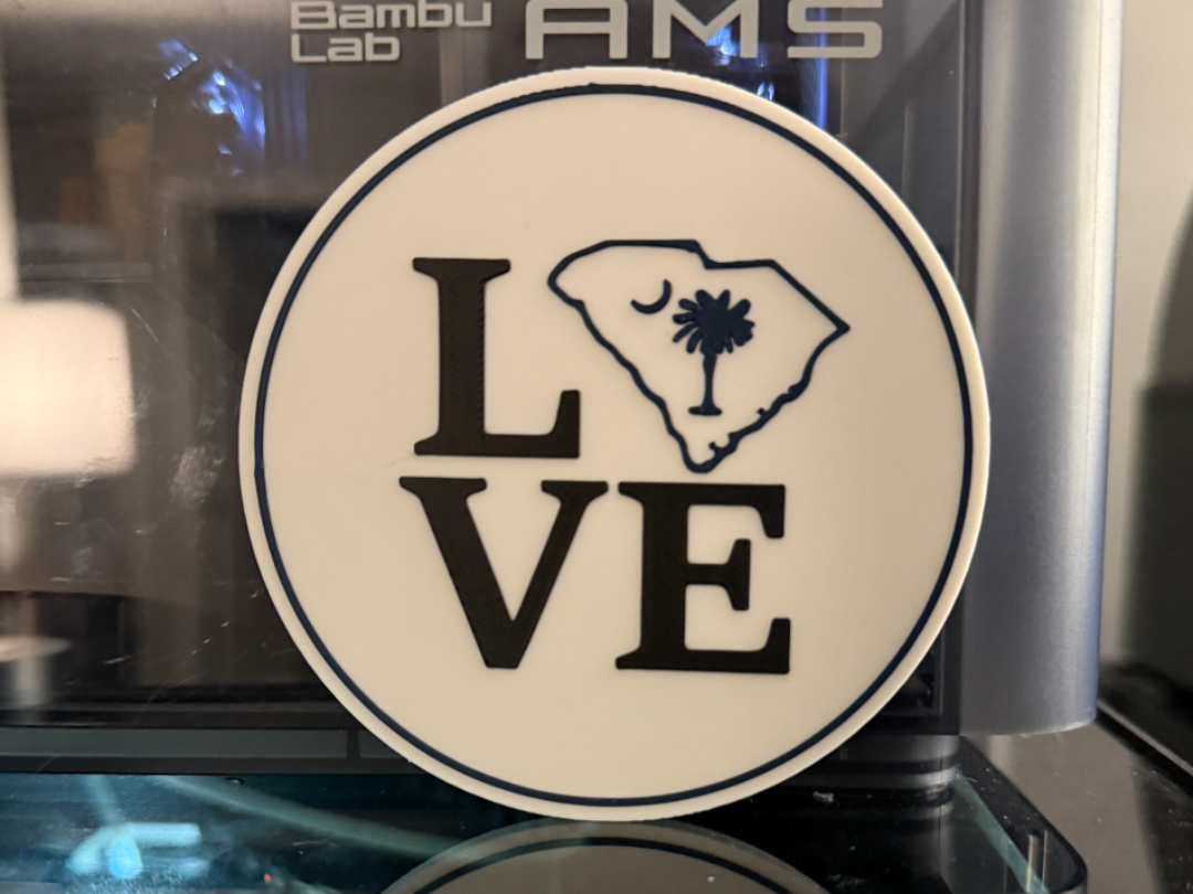LOVE SOUTH CAROLINA COASTER