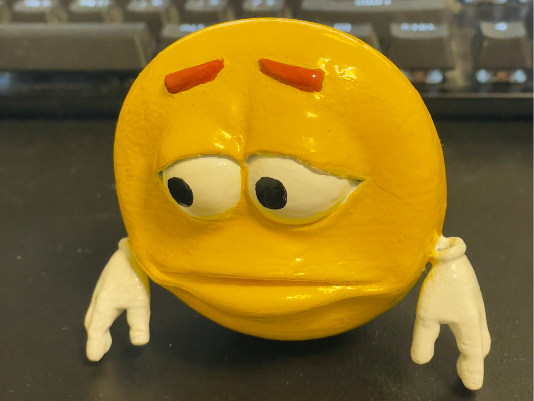Sad yellow emoji meme :(