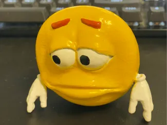 Sad yellow emoji meme :(