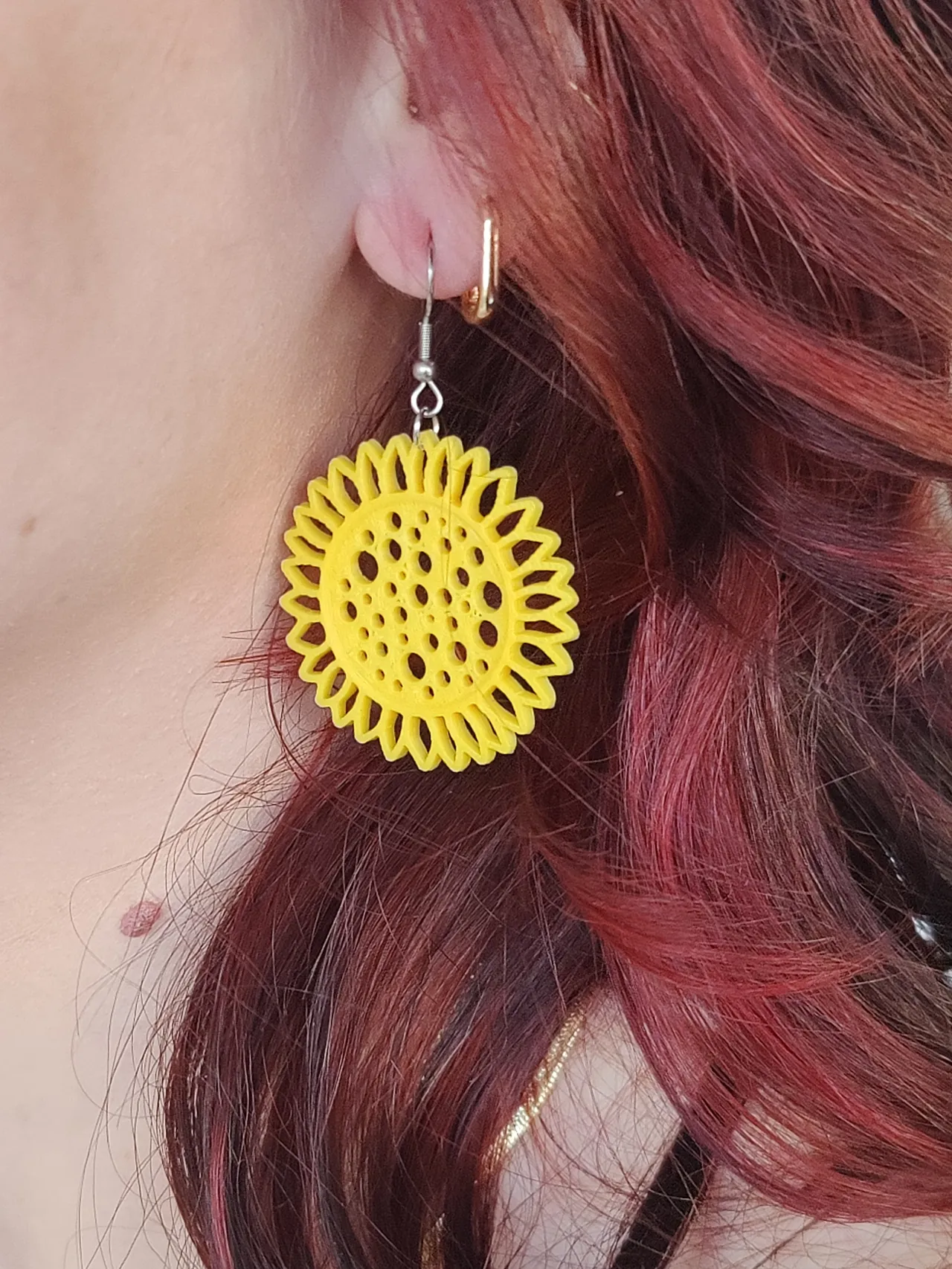 Sunflower Earrings (old design) view 3
