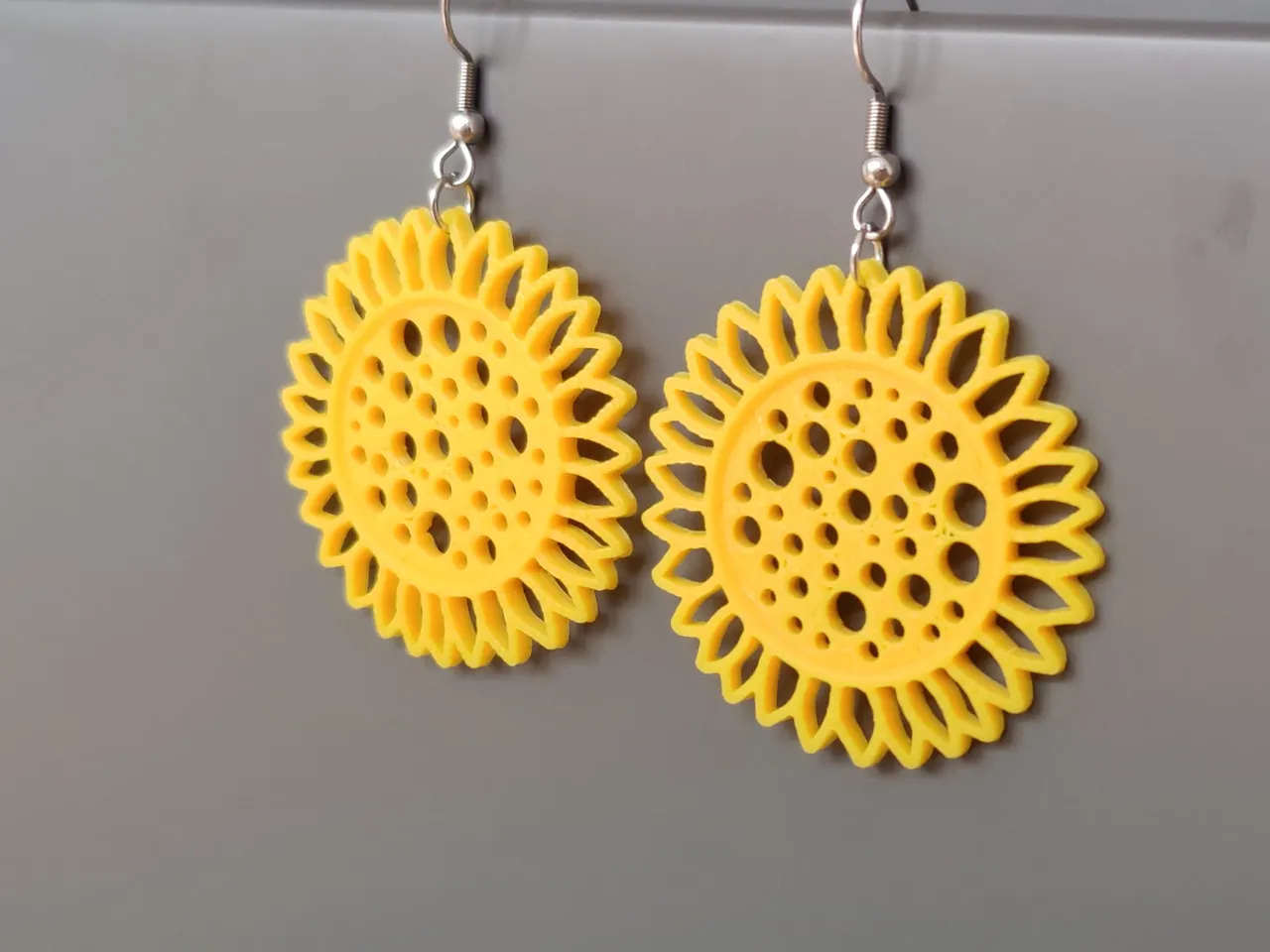 Sunflower Earrings (old design) view 2