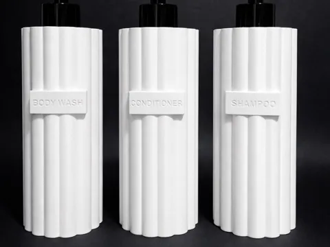 Letrero o emblema decorativo: Bathroom Dispenser Set – Shampoo & Body Wash — referencia de MakerWorld