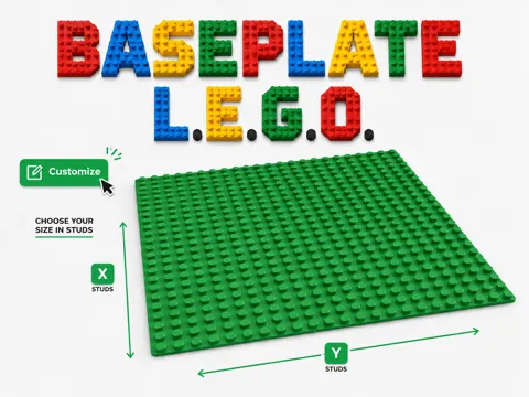Modelo para impresión 3D: Baseplate L.E.G.O. - Customizable — referencia de MakerWorld