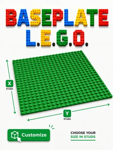 Modelo para impresión 3D: Baseplate L.E.G.O. - Customizable — vista de referencia 2