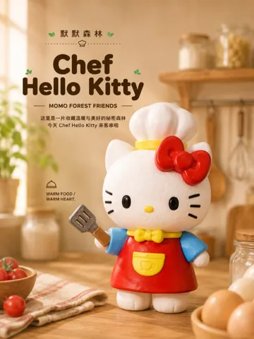 Accesorio para impresora 3D: 默默森林丨Chef Hello Kitty 妹妹 来客串咯 - 全分件无需AMS — vista de referencia 2