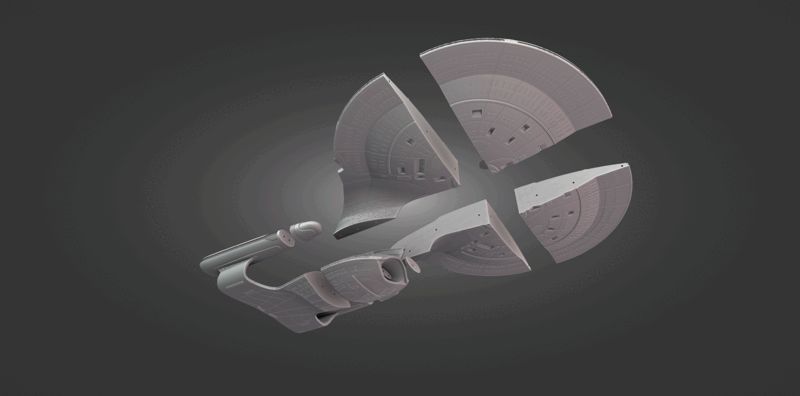 Galaxy Class 1/1600 Scale Model Kit 
