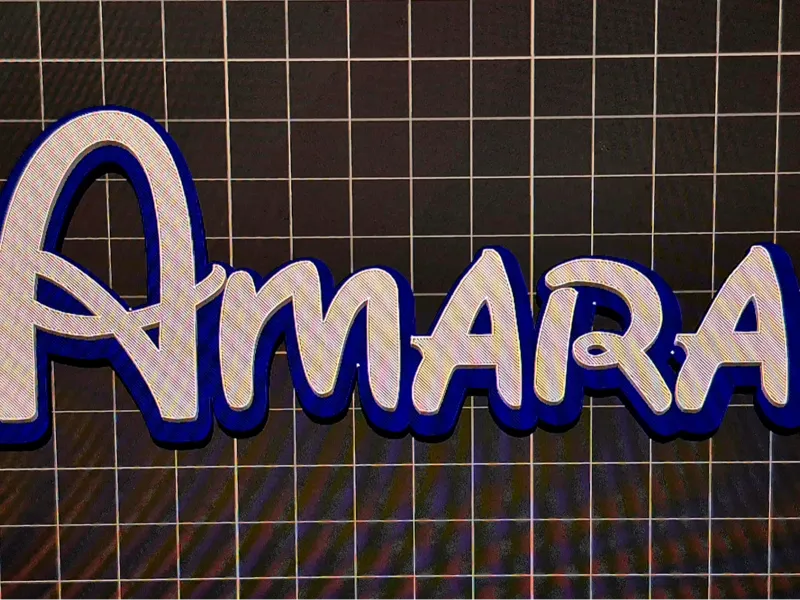 Amara- Name Disney Schriftart zweifarbig