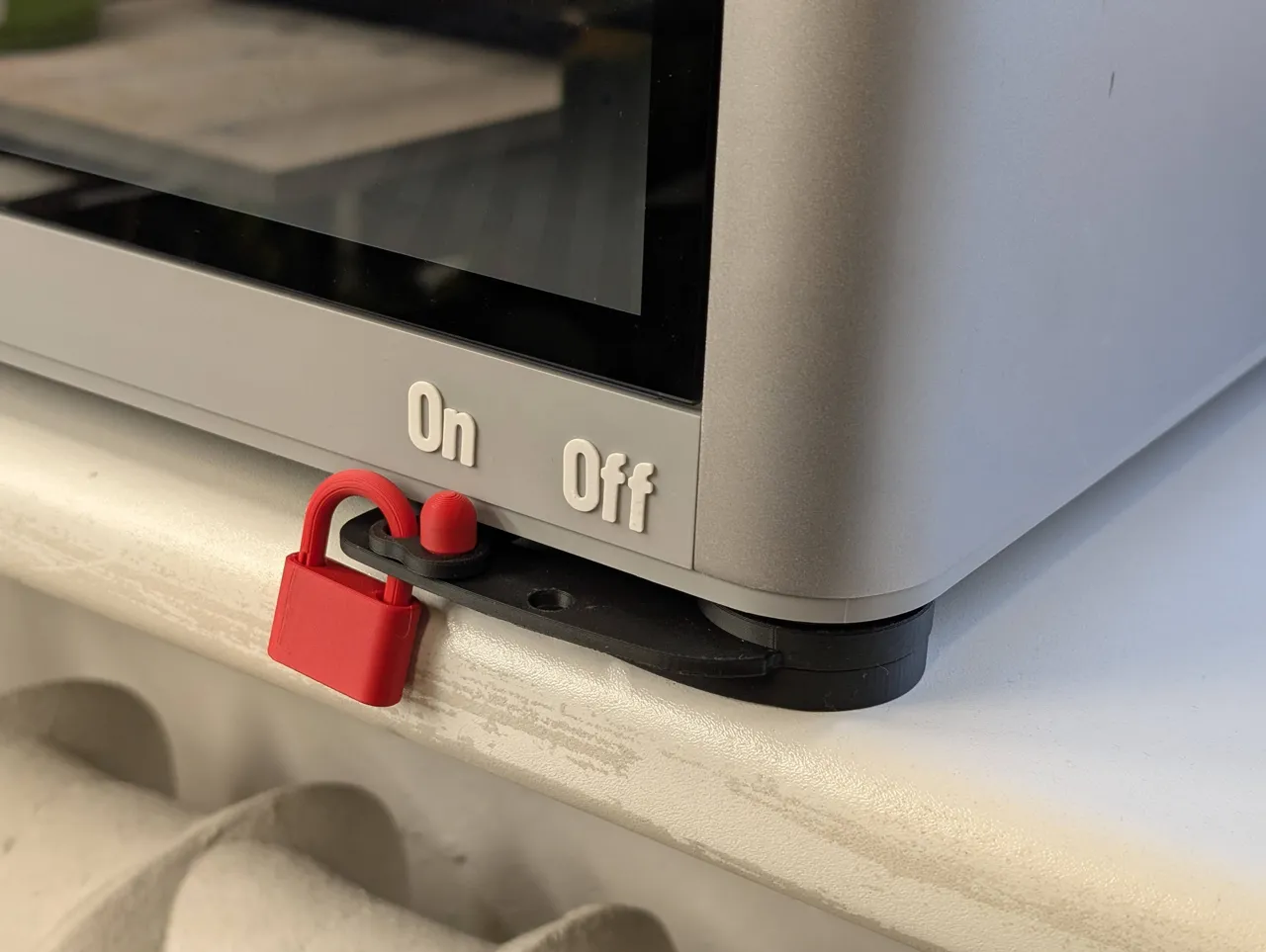 X1/P1 Front Power Switch Extender - V2 with lock view 3