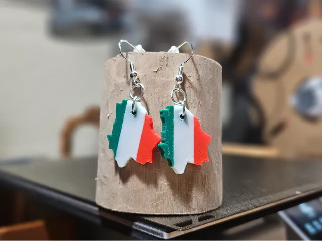 Chihuahua Mexican Flag Earrings