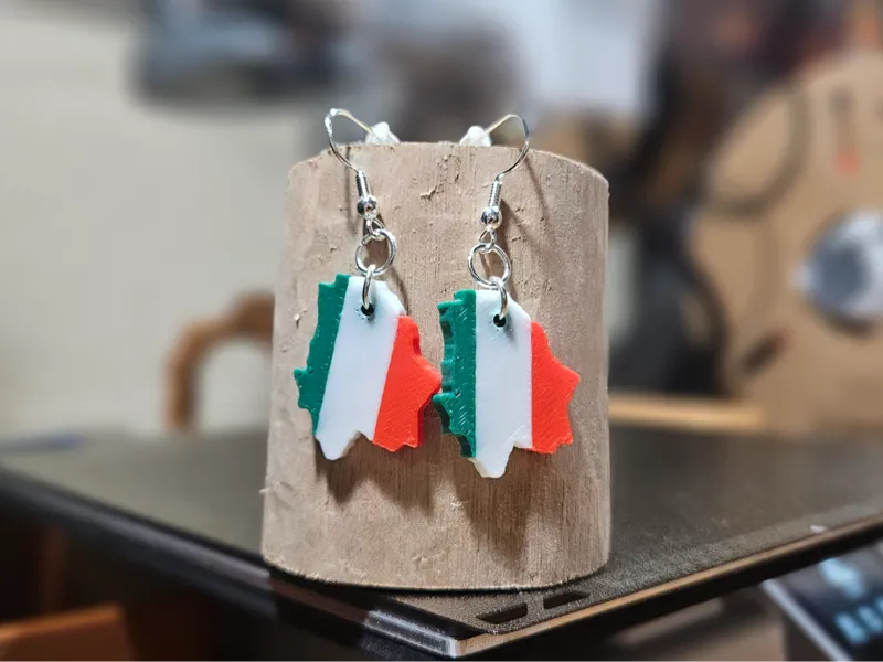 Chihuahua Mexican Flag Earrings
