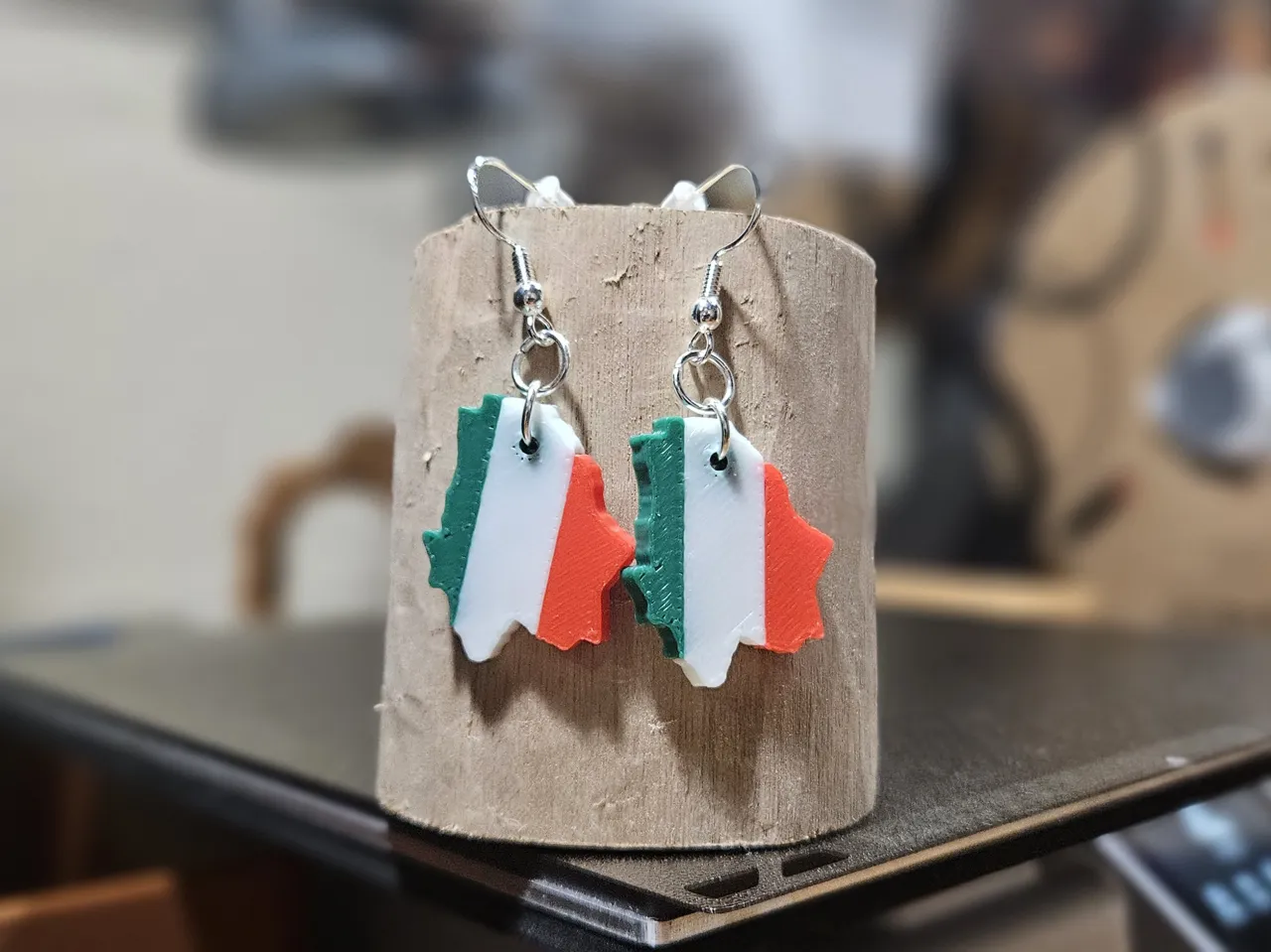 Chihuahua Mexican Flag Earrings view 3
