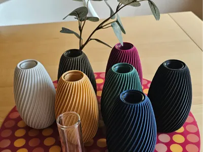 Vase 125mm high for 30mm glass insert