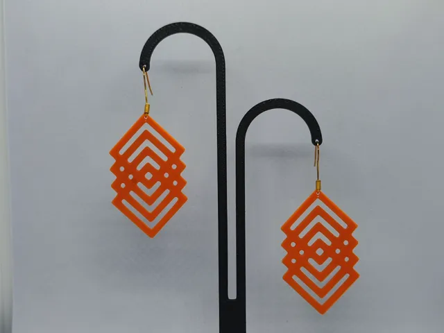 Aretes Fuego Geométrico