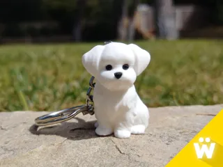 Little Maltese Dog - Keychain Edition