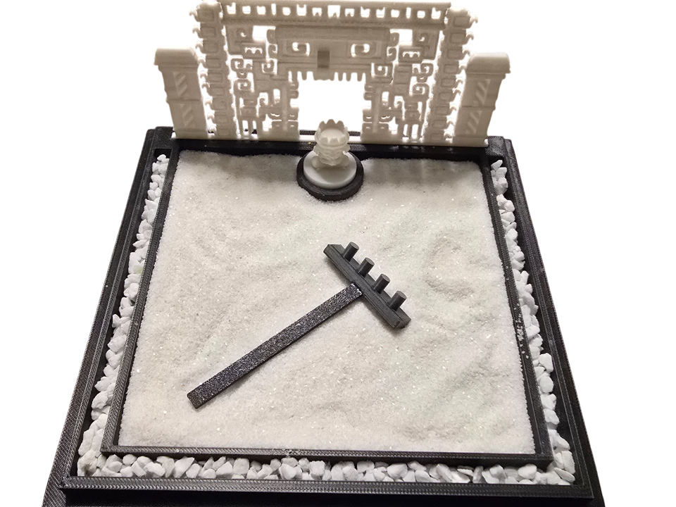 Aztec-Mayan Zen Garden - Dollar Tree edition