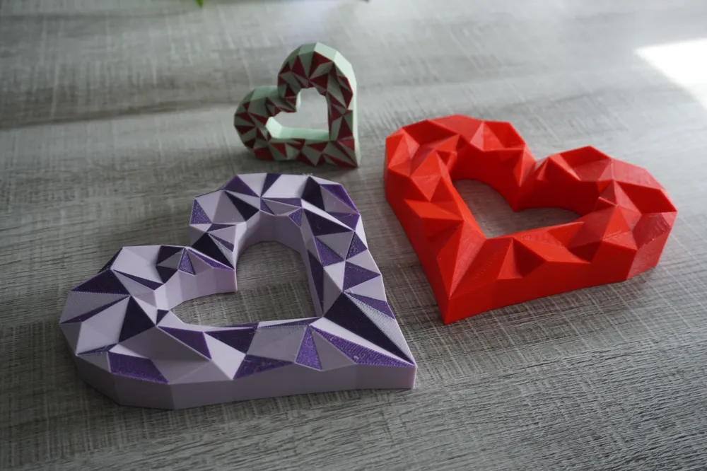 Heart low poly by Area 3d Studio - MakerWorld