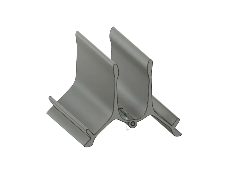 Vertical Laptop Stand with Self-Clamping Mechanism