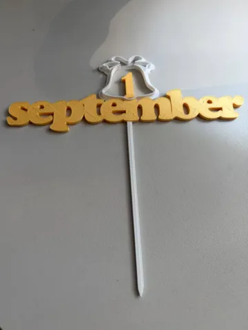 Accesorio para impresora 3D: Топер 1 сентября / School Cake Topper September — vista de referencia 2