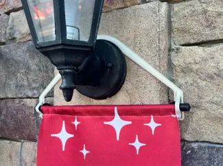 Wind-proof Banner Hanger for Lights and Sconces