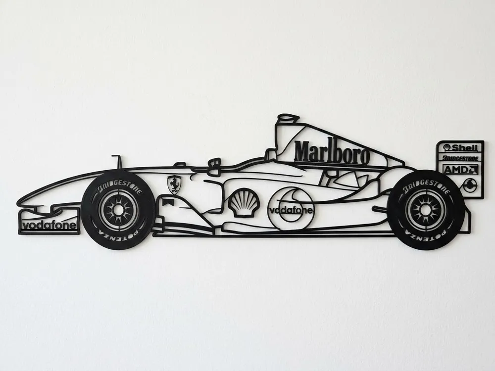 Cuadro decorativo en 3D: Ferrari F2004 F1 Wall Art. Referencia del modelo original.