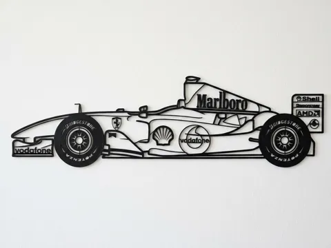 Cuadro decorativo en 3D: Ferrari F2004 F1 Wall Art — referencia de MakerWorld