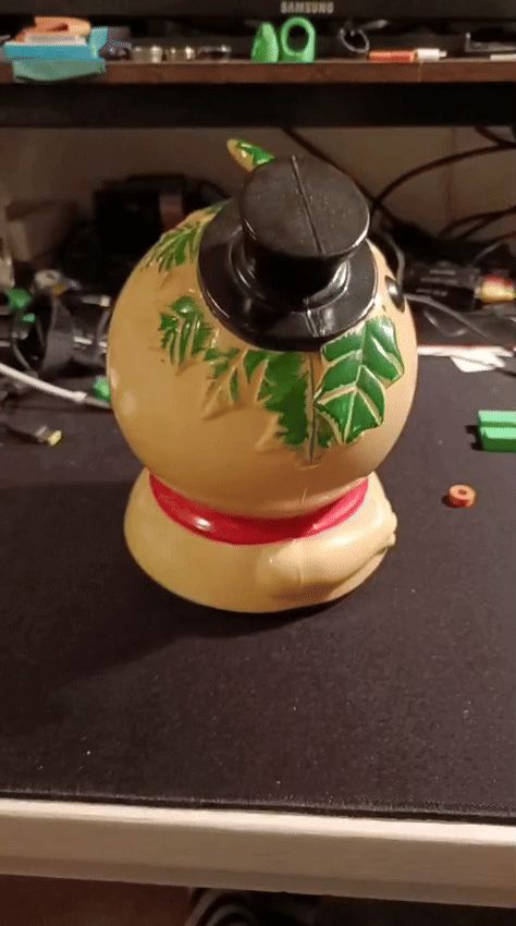frosty the snowman rotading head stand