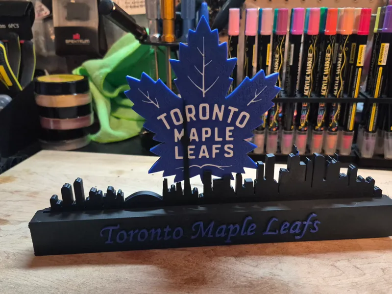 Toronto Maple Leafs With Toronto Skyline