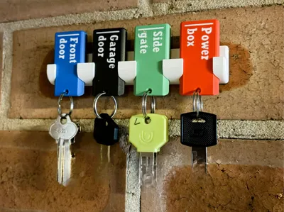 House key tags and rack
