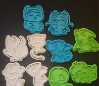 Emporte-pièces et tampons Pokémon chibi, lot de 10 — photo 1