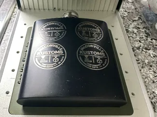 6oz Hip Flask Jig for xTool F1
