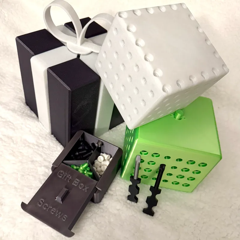 Gift Box Modified Ribbon to Hold Screwdriver