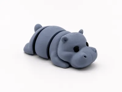 Puffy Pals Flex -Hippo-Articulated