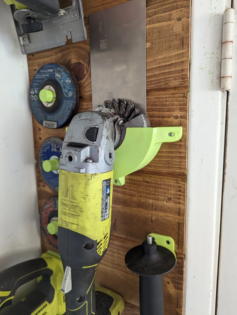 Ryobi angle grinder holder
