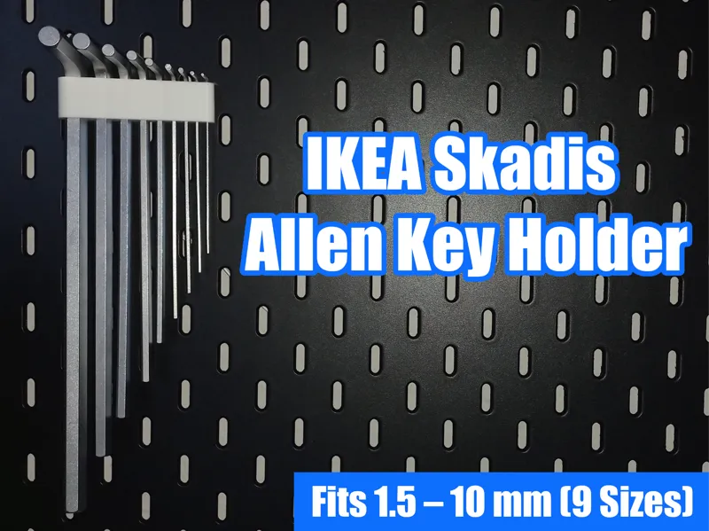 Allen Key Holder for IKEA Skadis (1.5–10 mm)