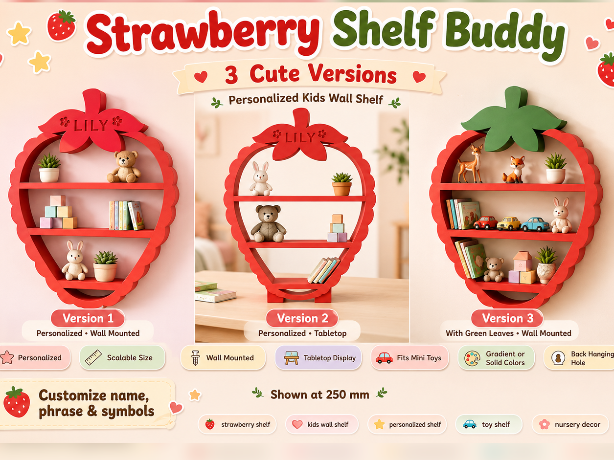Personalized Strawberry Kids Shelf