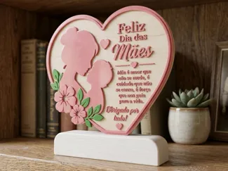 Placa de decoração dia das MÃES
