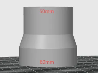 60mm变径50mm排气管道接头